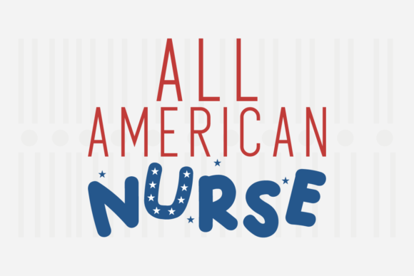 All American Nurse 4th of July SVG Graphics