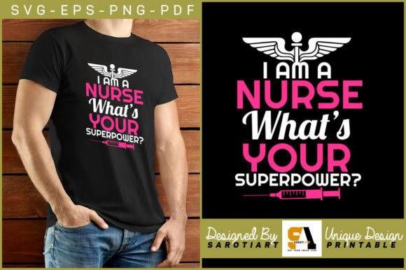 Nurse Design What’s Your Superpower SVG Graphics