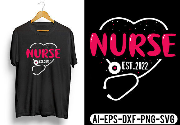 Nurse Est. 2022 Sublimation Svg T-Shirt