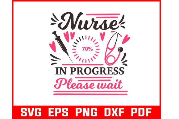 Nurse in Progress Please Wait Svg Bundle