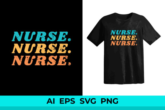 Nurse Vintage T-shirt Design SVG Vector