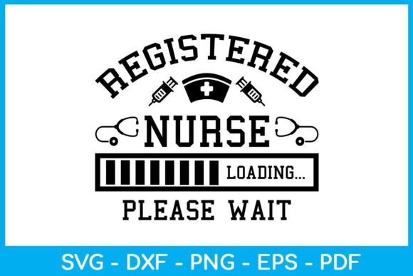 Registered Nurse Loading SVG for Graphics and Crafts