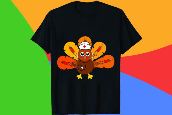 Turkey Nurse Holiday Graphics for Crafts